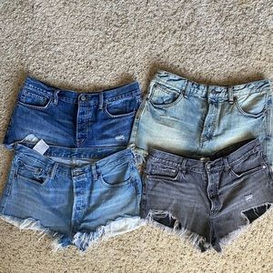 Lot of Free People & Levi’s denim shorts